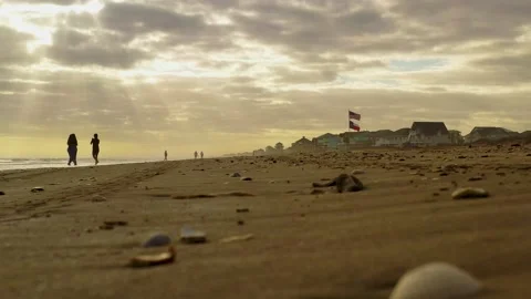 Dancing on the beach Video stock 205529133
