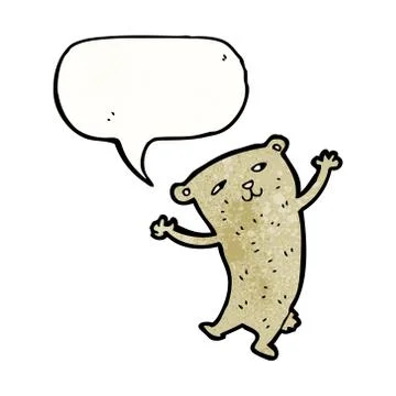 Dancing bear cartoon Illustrazione stock