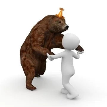 Dancing with the bear Stock Illustration
