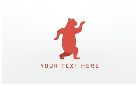 Dancing Bear logo Stock Illustration