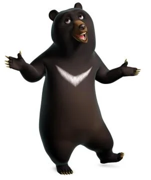 Dancing black bear 스톡 일러스트