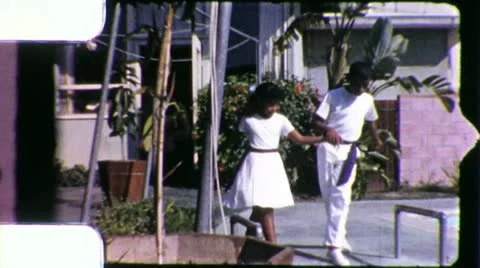 DANCING Black CHILDREN Child African American 1970 Vintage Film Home Movie  Stock Footage