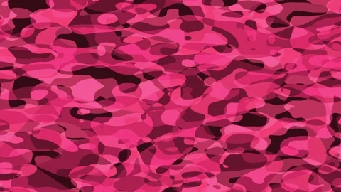 Dancing Blob Solid Red Color Water Ripple Loop Stock Footage 243256598