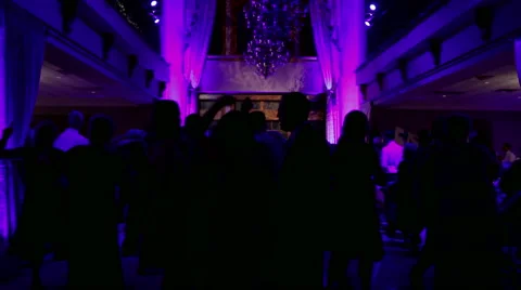 Dancing In Blue Ballroom Stock Footage 51674522