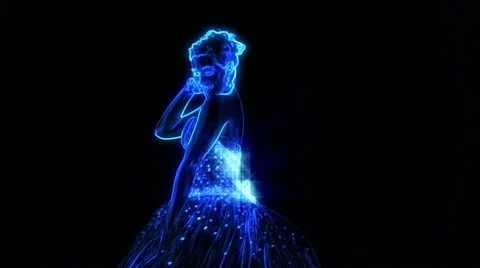 Dancing blue Stock-Footage 12340034