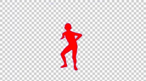Dancing boy silhouette with alpha Stock Footage 55115132