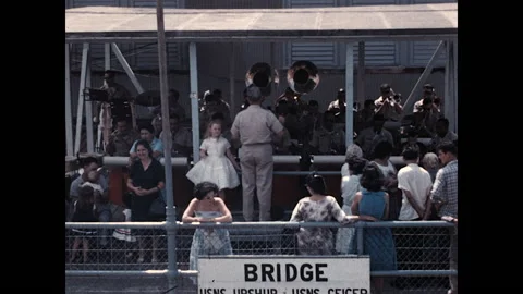 Dancing On Bridge Dock 1962 Stock Footage 232182792