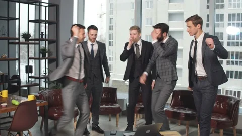 Dancing business men Stock Footage 123523394