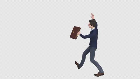 Dancing businessman - 3d render looped with alpha channel. Stock Footage 172424275