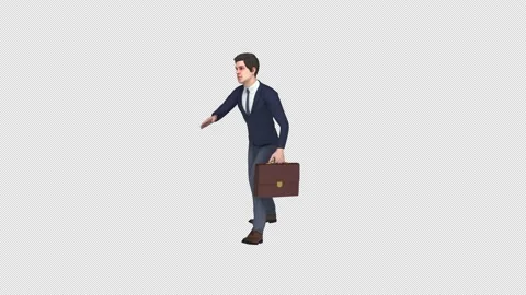 Dancing businessman - 3d render looped with alpha channel. Stock Footage 177495514