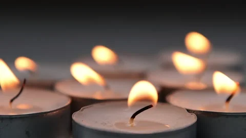 Dancing candle flames. Stock Footage 149535565
