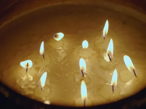 Dancing Candles Stock Footage 84921958