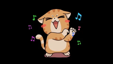 Dancing Cat Animation - Transparent Background Stock Footage 282773917