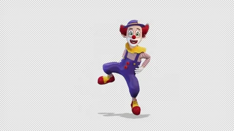 Dancing character clown 库存影片 166431397