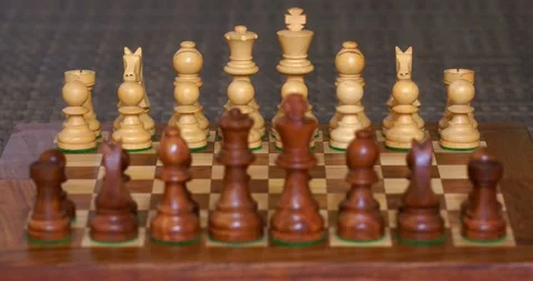 Dancing chess pieces on board Видео 147631727