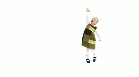 Dancing child waiting for applause. Stock Footage 10822993