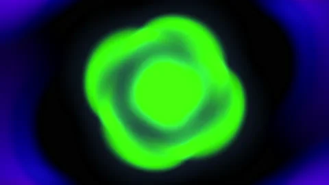 Dancing Circular Blue-Green Experimental Effect Stock Footage 171704164
