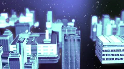 Dancing City in a Vj Loop Stock Footage 241576849