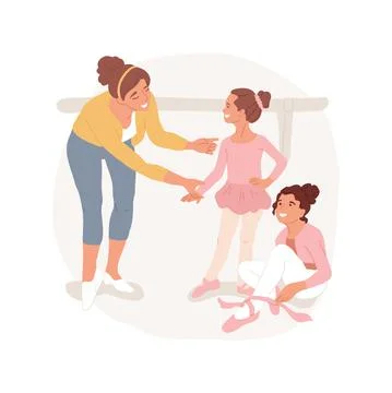 Dancing class abstract concept vector illustration. Illustrazione stock