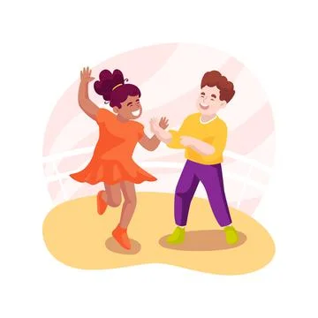 Dancing class isolated cartoon vector illustration. Stock Illustration