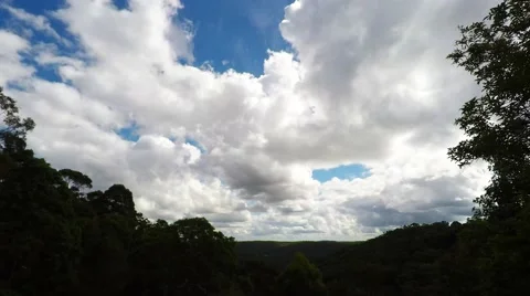 Dancing Clouds above the Australian Bush Stock Footage 65108844
