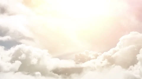 Dancing Clouds Time Lapse with Sun Light Video stock 68645150