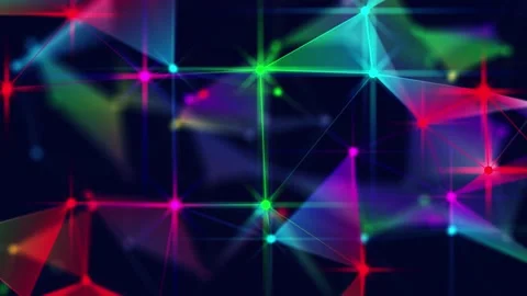 Dancing Colorful Laser Show Plexus Background Stock Footage 148939977