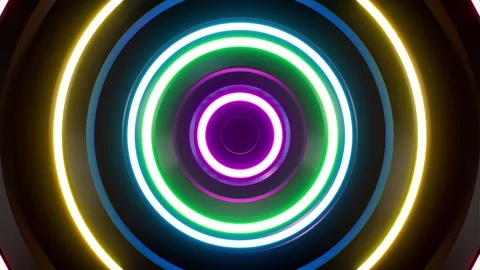 Dancing Colorful Lights Speaker VJ Loop Stock Footage 265247459