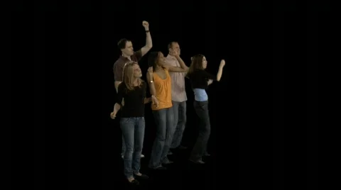 Dancing Concert Audience at Angle Stock Footage 78686