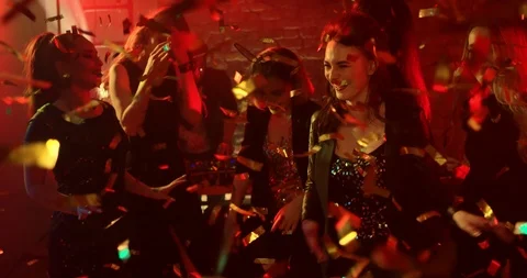 Dancing in the Confetti Stock Footage 88731825