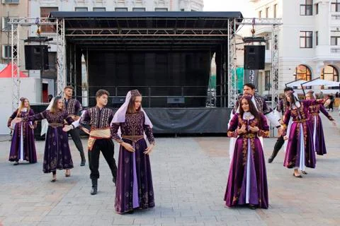 Dancing at Constanta, Romania Stock Photos