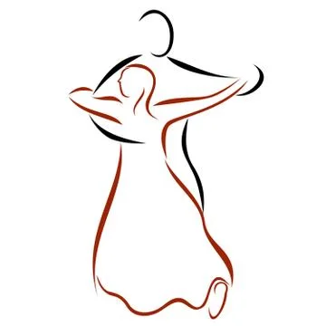 Dancing couple 2 Ilustração Stock