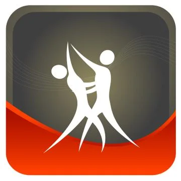 Dancing couple.  Illustrazione stock