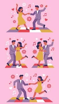 Dancing Couple Illustration Stock Illustration