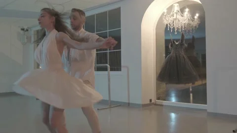 A dancing couple, log video Stock Footage 229994685