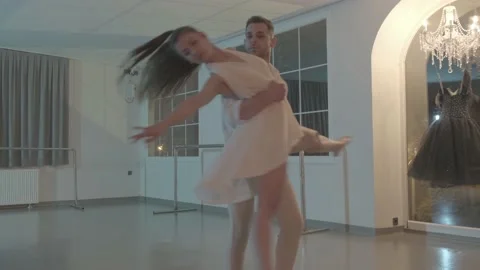 A dancing couple, log video Stock Footage 229994938