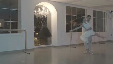 A dancing couple, log video Stock Footage 229995774