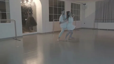 A dancing couple, log video Stock Footage 229995790