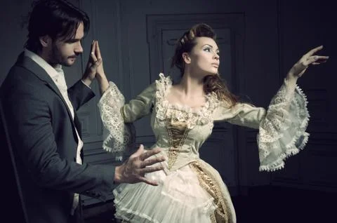 Dancing couples vintige Stock Photos