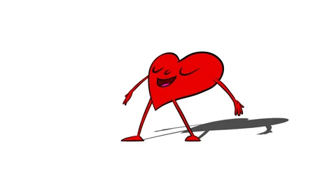 Dancing crazy happy heart. Stock Footage 89868789