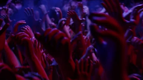 Dancing Crowd Hands V1 4k Stock Footage 145840073