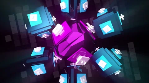 Dancing Cubes Stock Footage
