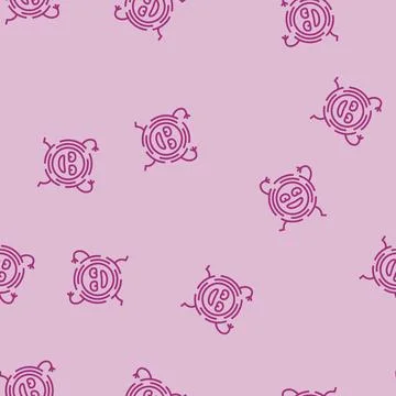 Dancing cute sun character line seamless pattern イラスト素材