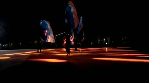 Dancing in the dark of night 01 Stock Footage 272396007