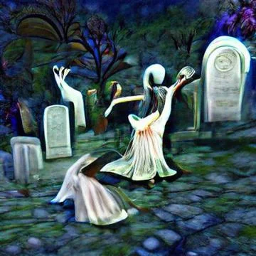 Dancing on dead bodies Stock Illustration