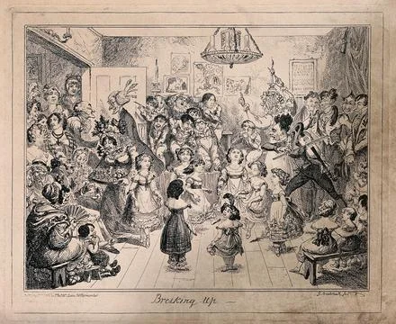 A dancing demonstration in a school, attended by the pupils' families and f.. Illustrazione stock
