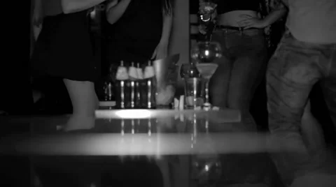 Dancing in disco B&amp;W Stock Footage 47894507