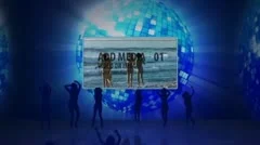 Dancing disco crowd Stock After Effects