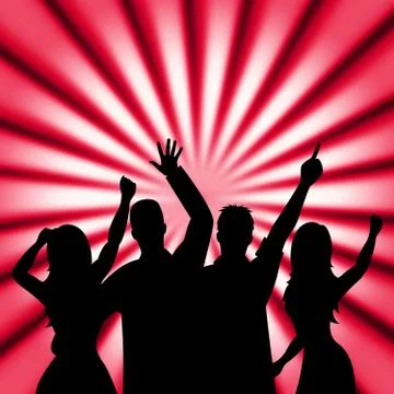 Dancing disco shows cheerful discotheque and music 스톡 일러스트