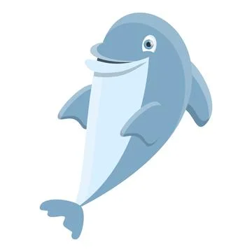 Dancing dolphin icon, cartoon style Stock Illustration